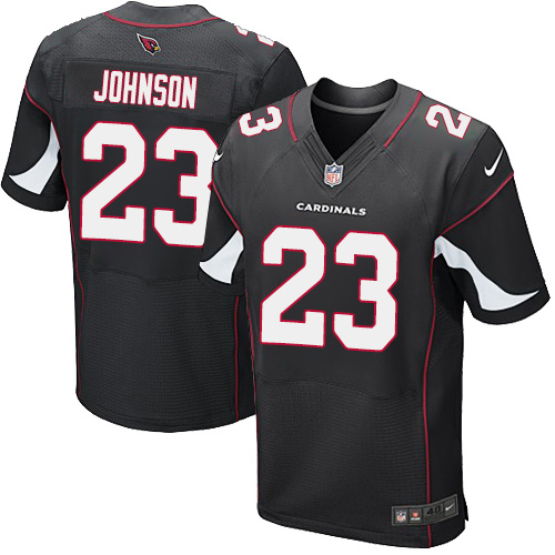 Men's Elite Chris Johnson Nike Jersey Black Alternate - #23 NFL Arizona Cardinals